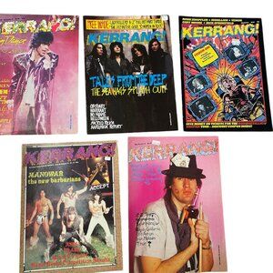 Kerrang Rock Music British Magazine Lot of 5 Heavy Metal 80s